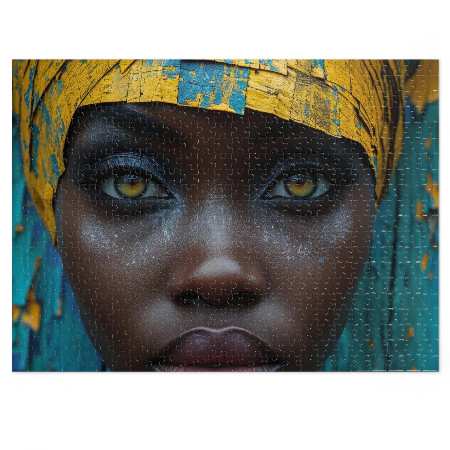 Enigmatic Woman Portrait Jigsaw - Mystique Gaze Puzzle Shipped in a Metal Box