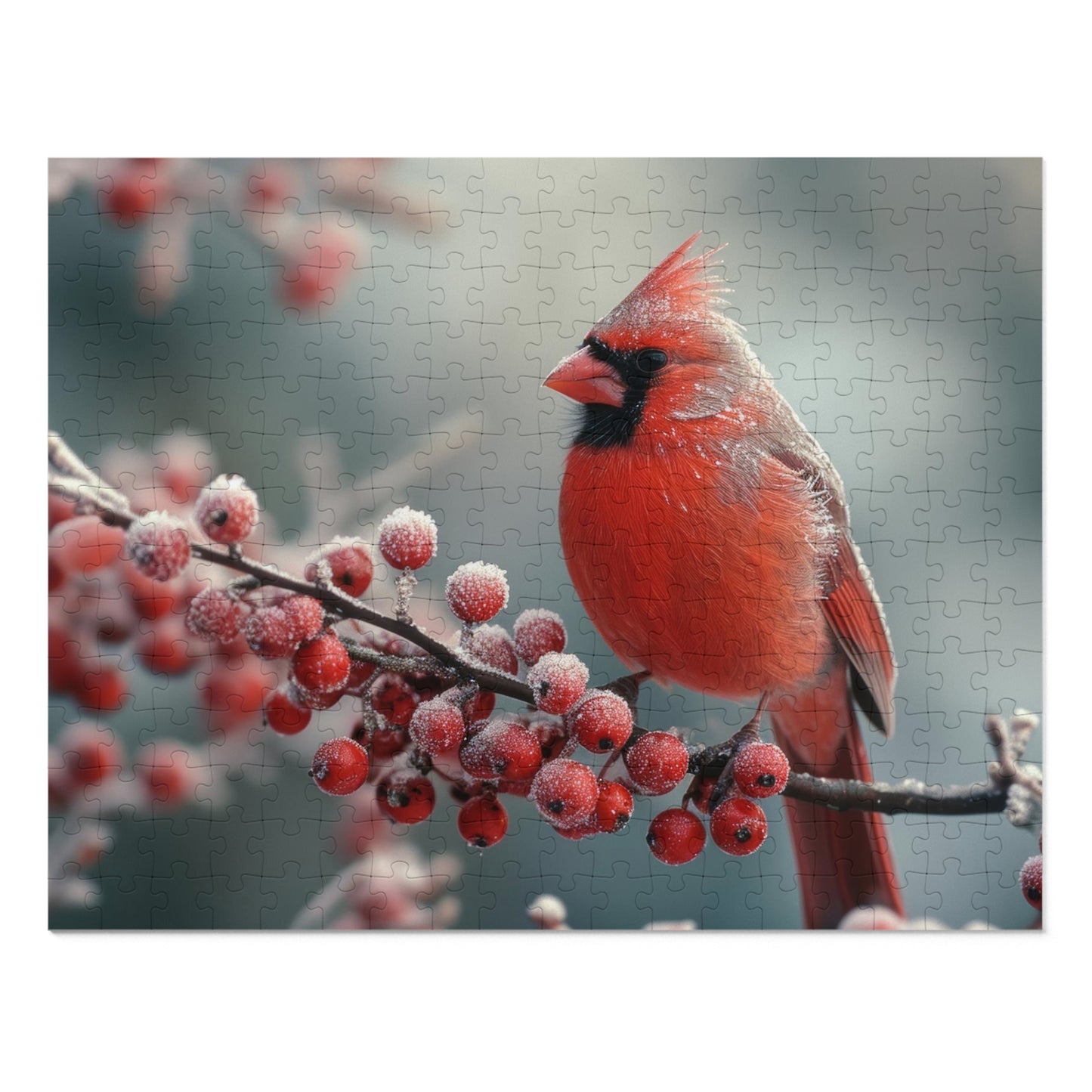 Cardinal Winter Majesty Puzzle - 110 to 1000 Pieces for Cozy Indoor Fun, Metal Box