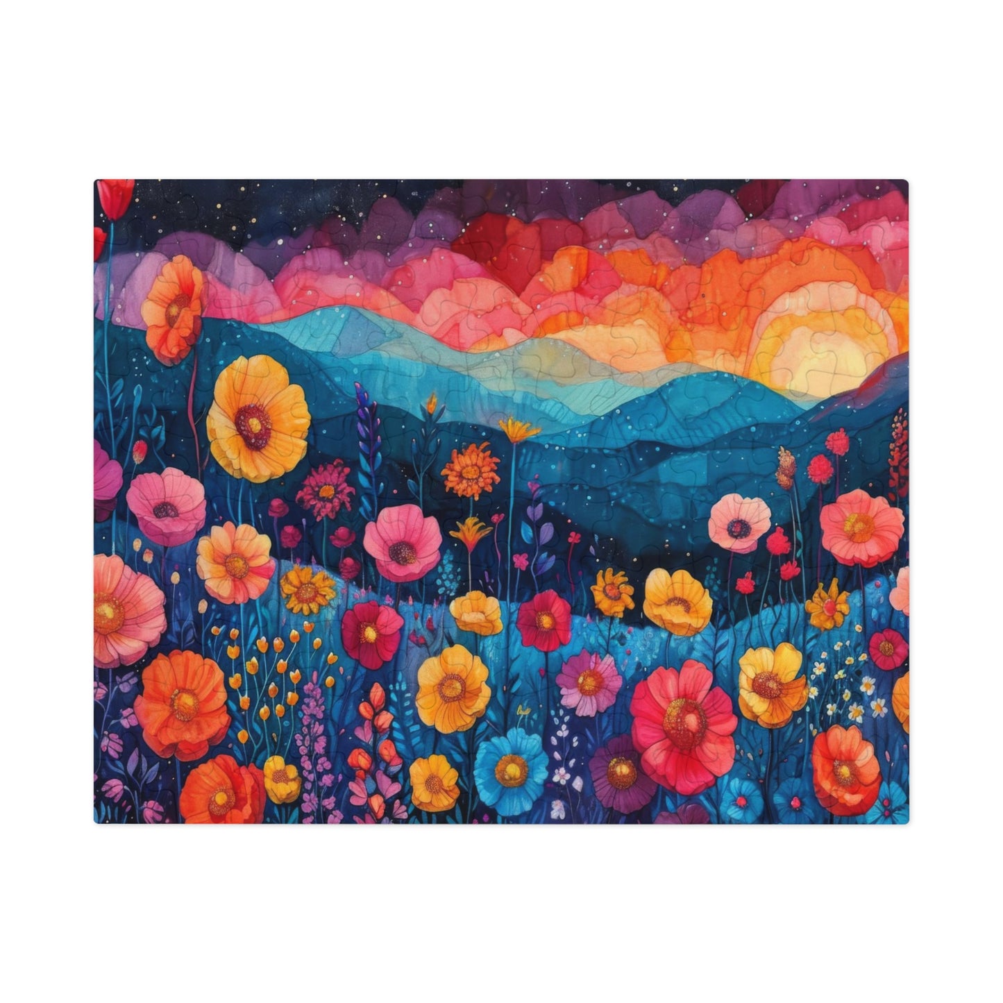 Vibrant Spring Meadow Jigsaw Puzzle Collection - 110 to 1000 Pieces, Metal Box