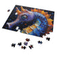 Mosaic Seahorse Puzzle, Available in 110, 252, 500 & 1000 Pieces, Intricate Ocean Art, Vibrant Tile Craftsmanship, Marine Life, Metal Box