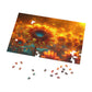 Radiant Sunflower Glow Puzzle - Enchanting 110-1000 Piece Sets for Nature Enthusiasts! Metal Box