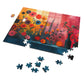 Vivid Floral Mélange Puzzle, Expressive Flower Art Jigsaw, 110-1000pc, Shipped in a Metal Box"