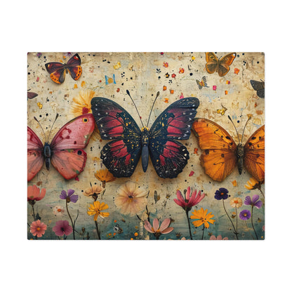 Antique Floral Butterfly Puzzle - 110-1000 Pieces, Immersive Vintage Nature Experience! Metal Box