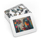 Abstract Cubist Woman Face Mural Puzzle, 110-1000pc, Artistic Modern Jigsaw, Shipped in a Metal Box