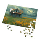 Abandoned Prairie Homestead Puzzle - Rustic Charm in 110-1000 Pieces, Ideal for Collectors! Metal Box