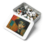 Vintage-Style Fashion Portrait Puzzle, Textured Art Jigsaw, 110-1000pc, Shipped in a Metal Box