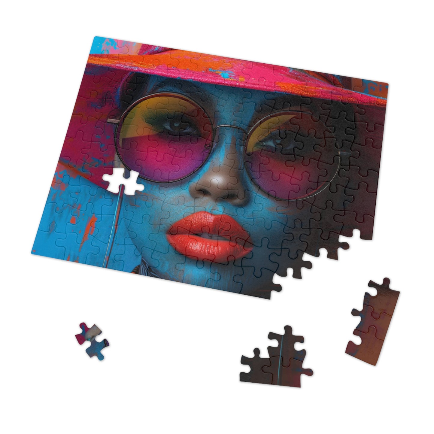 Artistic Mosaic Woman Portrait Jigsaw - Unique Art Puzzle Shipped in a Metal Box