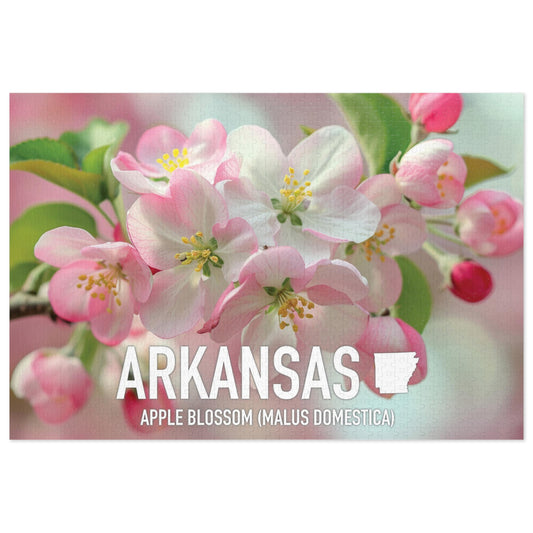 Arkansas State Flower Apple Blossom Puzzle Collection - 110-1000 pcs, Metal Box