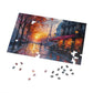 Parisian Sunset Watercolor Puzzle - 110-1000 Pieces, Romantic Paris Streetscape Jigsaw! Metal Box