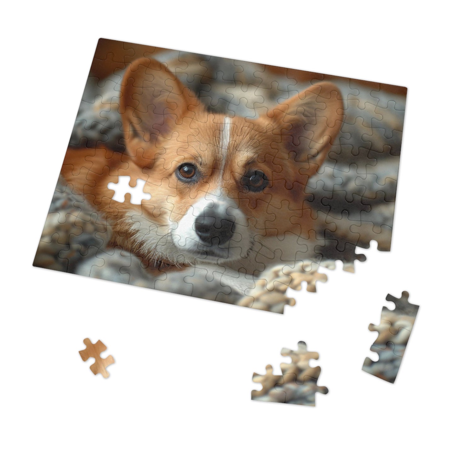 Cozy Corgi Puppy Puzzle - Snuggle Up with 110-1000 Piece Sets, Adorable Dog Jigsaw! Metal Box