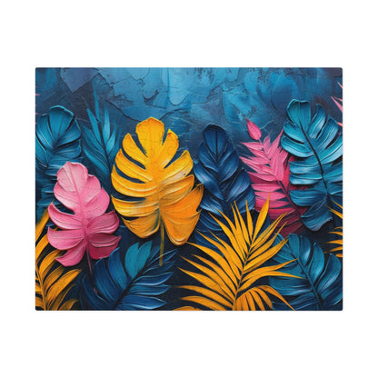 Vibrant Tropical Plant Leaves Jigsaw, 110-1000pc, Exotic Decor Puzzle, Shipped in a Metal Box