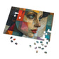 Cubist Mosaic Woman Portrait Puzzle, Artistic Jigsaw, 110-1000pc, Shipped in a Metal Box