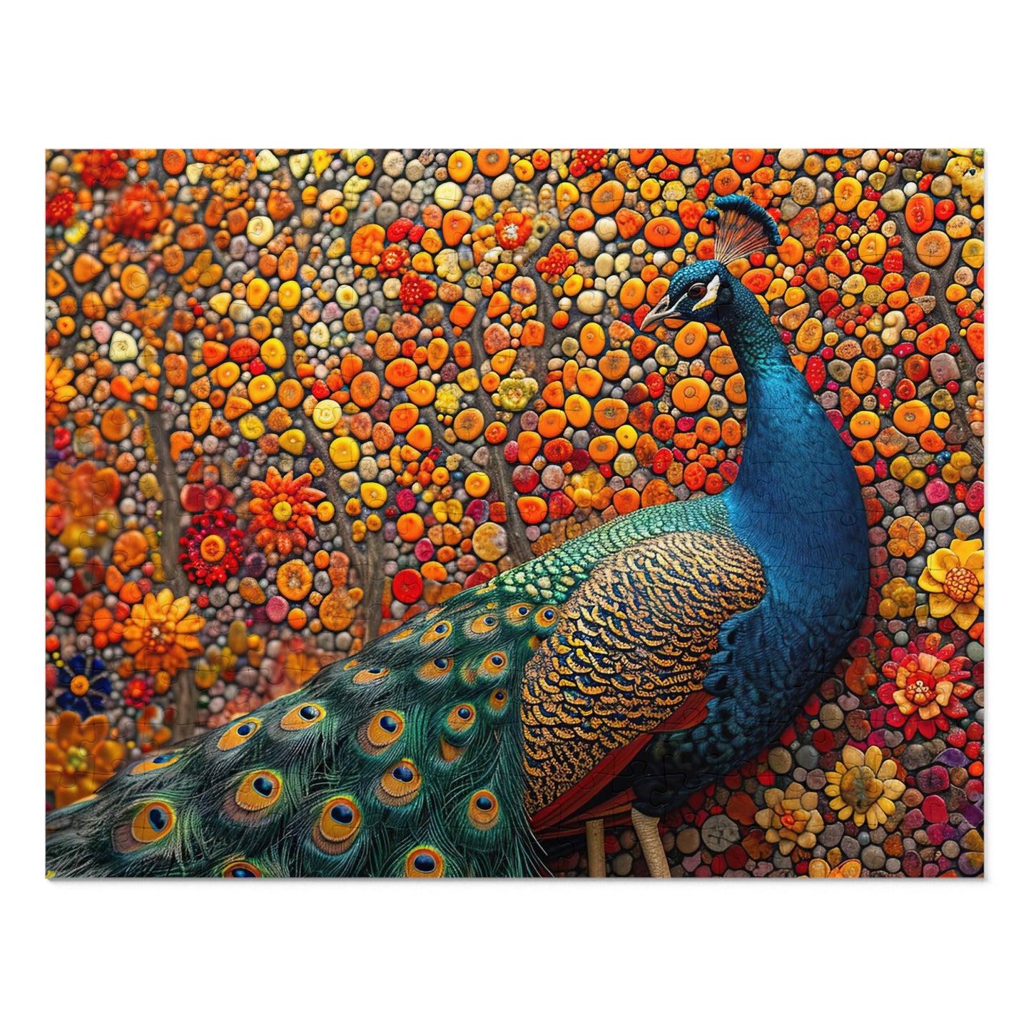 Enchanting Peacock Splendor Puzzle - Lush 110-1000 Piece Sets for a Mesmerizing Challenge! Metal Box