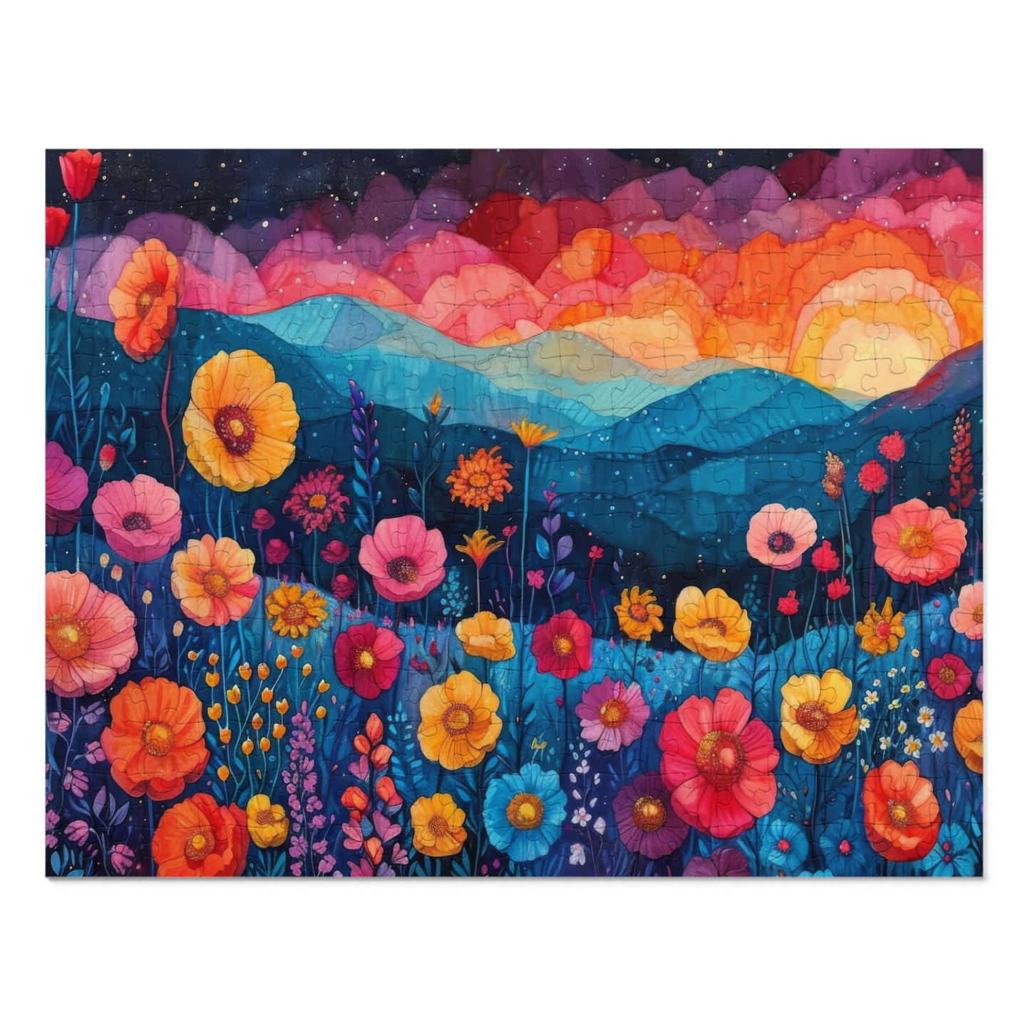 Vibrant Spring Meadow Jigsaw Puzzle Collection - 110 to 1000 Pieces, Metal Box