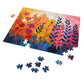 Colorful Garden Bliss Jigsaw Puzzle, Floral Artwork, 110-1000pc, Vibrant Flowers, Shipped in a Metal Box