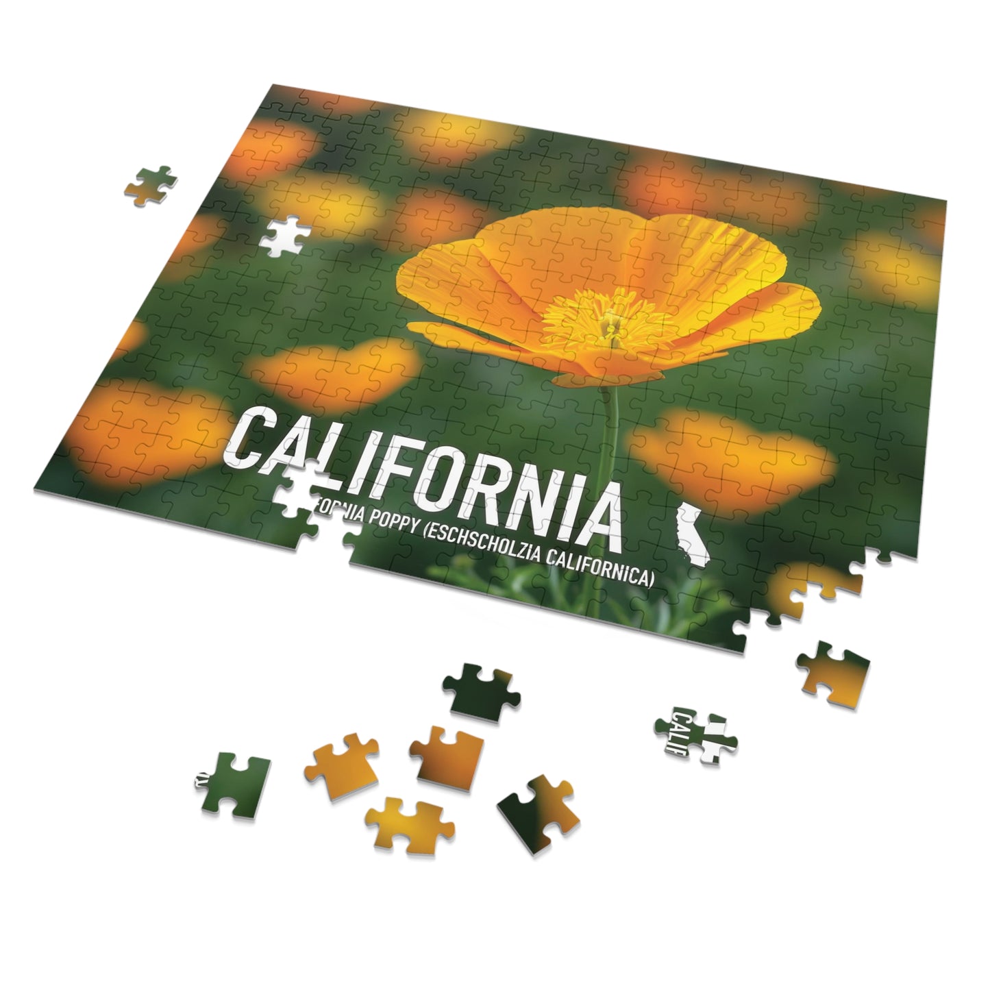 California State Flower Poppy Jigsaw Puzzle, 110-1000 pcs, Vibrant Metal Box Set