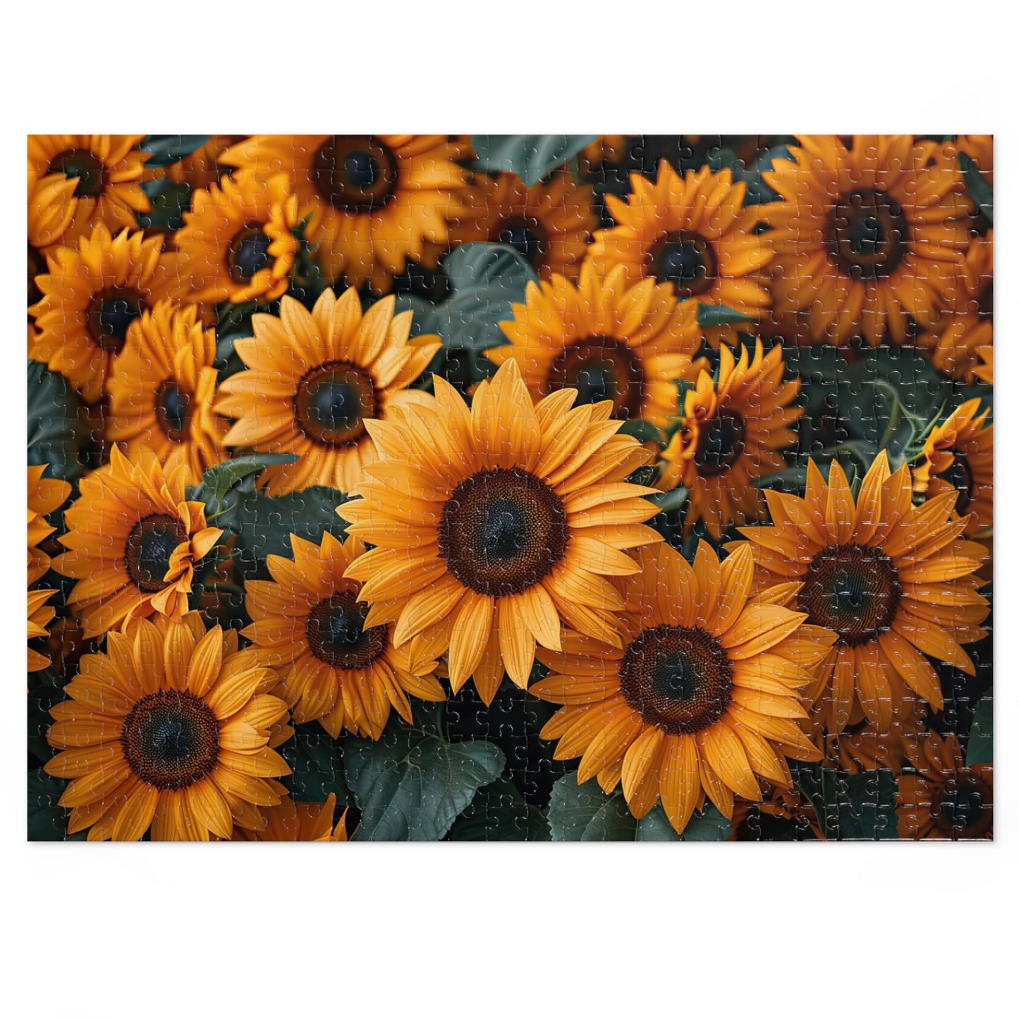 Sunflower Field Puzzle - Bright 110-1000 Piece Sets for Nature Lovers & Puzzle Fans! Metal Box