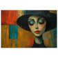 Vintage-Style Fashion Portrait Puzzle, Textured Art Jigsaw, 110-1000pc, Shipped in a Metal Box