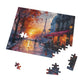 Parisian Sunset Watercolor Puzzle - 110-1000 Pieces, Romantic Paris Streetscape Jigsaw! Metal Box