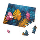 Vibrant Tropical Plant Leaves Jigsaw, 110-1000pc, Exotic Decor Puzzle, Shipped in a Metal Box