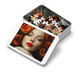 Red Swirls Artistic Woman Portrait Puzzle, Unique Jigsaw, Sizes 110-1000pc, Shipped in a Metal Box