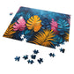 Vibrant Tropical Plant Leaves Jigsaw, 110-1000pc, Exotic Decor Puzzle, Shipped in a Metal Box