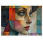 Cubist Mosaic Woman Portrait Puzzle, Artistic Jigsaw, 110-1000pc, Shipped in a Metal Box