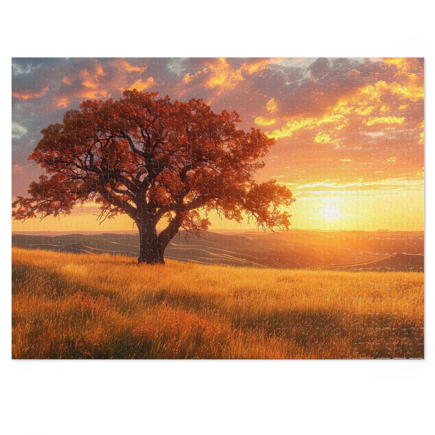 Saskatchewan Sunset Puzzle - Majestic Prairie Skies in 110-1000 Pieces, Perfect Gift! Metal Box