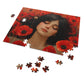 Woman Amidst Red Poppies Art Puzzle, 110-1000pc, Serene Floral Jigsaw, Shipped in a Metal Box