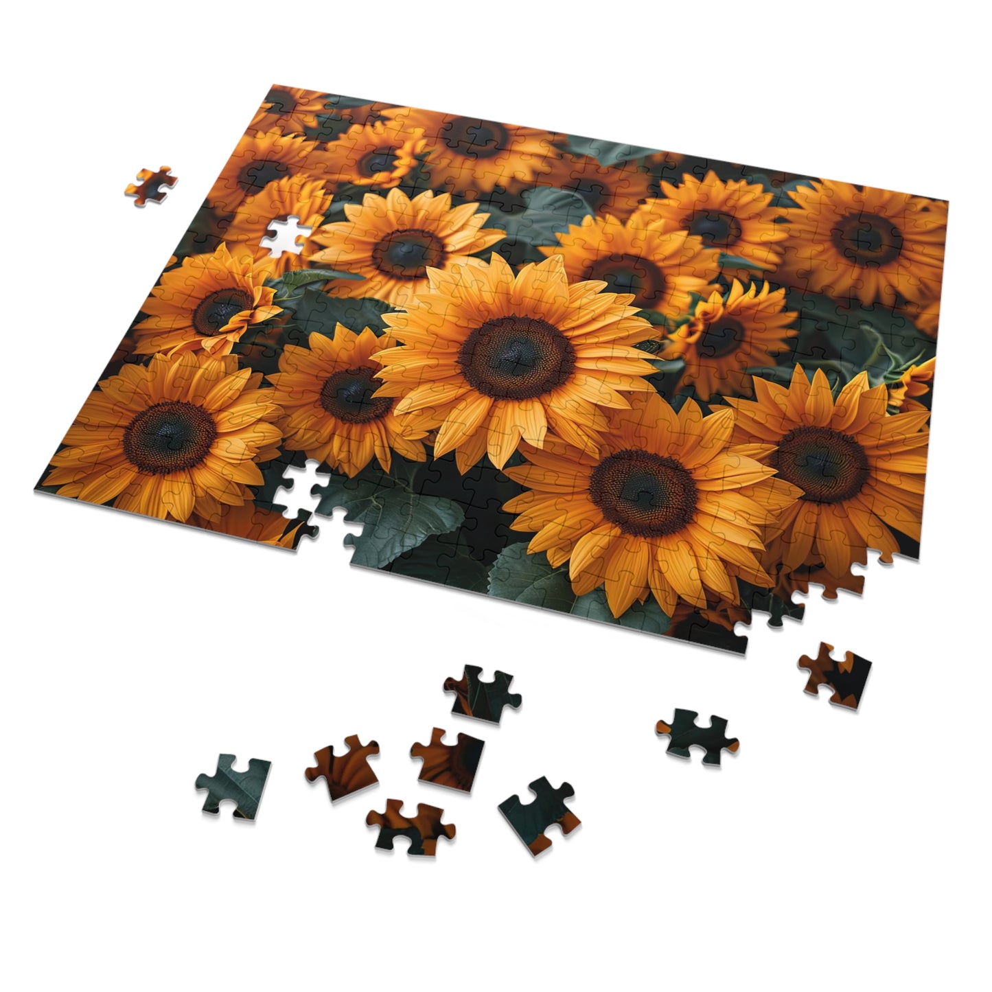 Sunflower Field Puzzle - Bright 110-1000 Piece Sets for Nature Lovers & Puzzle Fans! Metal Box