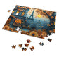 Parisian Paper Art Puzzle - Quilled Eiffel Tower in Autumn, 110-1000 Pieces for Crafters! Metal Box