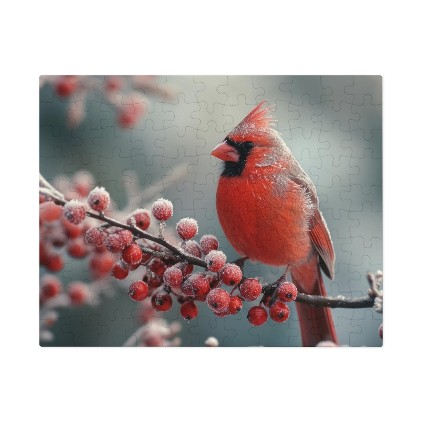 Cardinal Winter Majesty Puzzle - 110 to 1000 Pieces for Cozy Indoor Fun, Metal Box