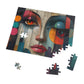 Abstract Cubist Woman Face Mural Puzzle, 110-1000pc, Artistic Modern Jigsaw, Shipped in a Metal Box