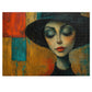 Vintage-Style Fashion Portrait Puzzle, Textured Art Jigsaw, 110-1000pc, Shipped in a Metal Box