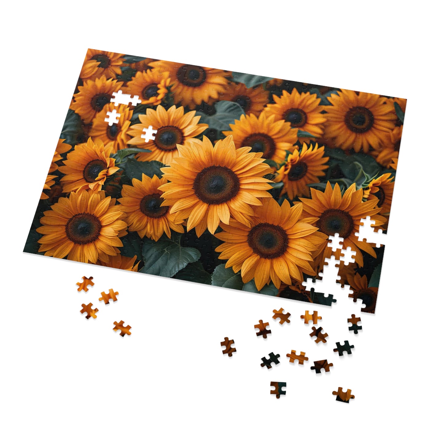 Sunflower Field Puzzle - Bright 110-1000 Piece Sets for Nature Lovers & Puzzle Fans! Metal Box