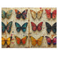 Vintage Butterfly Collection Puzzle - 110-1000 Pieces, Timeless Elegance for Puzzle Masters! Metal Box