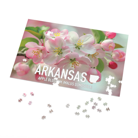 Arkansas State Flower Apple Blossom Puzzle Collection - 110-1000 pcs, Metal Box