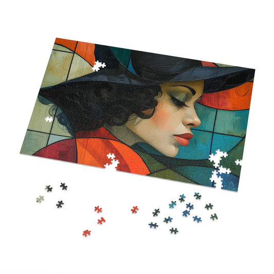 Stylish Woman Portrait Jigsaw, Cubist Art Inspired Puzzle, 110-1000pc, Shipped in a Metal Box