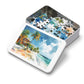 Seaside Bliss Watercolor - Tropical Beach & Historic House Puzzle, Shipped in a Metal Box