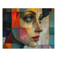 Cubist Mosaic Woman Portrait Puzzle, Artistic Jigsaw, 110-1000pc, Shipped in a Metal Box