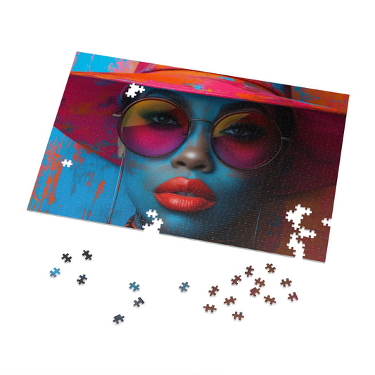 Artistic Mosaic Woman Portrait Jigsaw - Unique Art Puzzle Shipped in a Metal Box