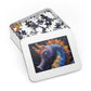 Mosaic Seahorse Puzzle, Available in 110, 252, 500 & 1000 Pieces, Intricate Ocean Art, Vibrant Tile Craftsmanship, Marine Life, Metal Box