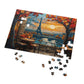 Charming Paper-Quilled Parisian Café Puzzle - 110-1000 Pieces, Artistic Cityscape Jigsaw! Metal Box