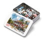 Tropical Watercolor Mansion Puzzle - Vivid, Serene Artwork Shipped in a Metal Box