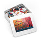 Vivid Floral Mélange Puzzle, Expressive Flower Art Jigsaw, 110-1000pc, Shipped in a Metal Box"