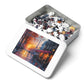 Parisian Sunset Watercolor Puzzle - 110-1000 Pieces, Romantic Paris Streetscape Jigsaw! Metal Box