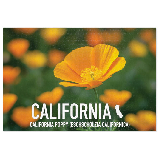 California State Flower Poppy Jigsaw Puzzle, 110-1000 pcs, Vibrant Metal Box Set