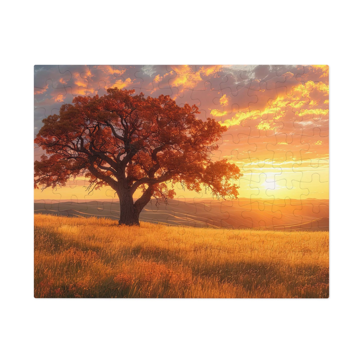 Saskatchewan Sunset Puzzle - Majestic Prairie Skies in 110-1000 Pieces, Perfect Gift! Metal Box