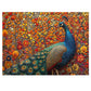 Enchanting Peacock Splendor Puzzle - Lush 110-1000 Piece Sets for a Mesmerizing Challenge! Metal Box