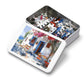 Idyllic Café Charm Watercolor Puzzle: Coastal Scene with Blossoms, Shipped in a Metal Box